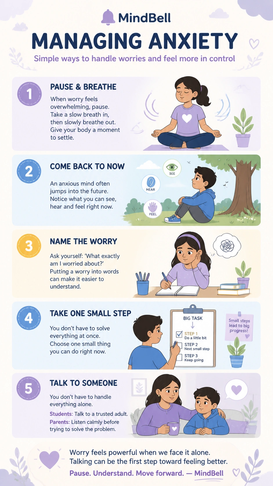 Managing anxiety banner for students